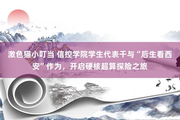 激色猫小叮当 信控学院学生代表干与“后生看西安”作为，开启硬核超算探险之旅