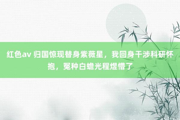 红色av 归国惊现替身紫薇星，我回身干涉科研怀抱，冤种白蟾光程煜懵了
