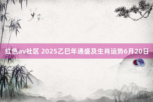 红色av社区 2025乙巳年通盛及生肖运势6月20日
